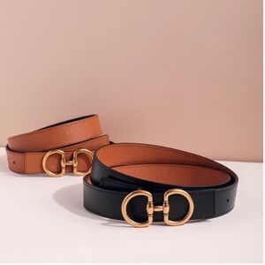 NWOT Reversible Horsebit Belt - Black / Cognac